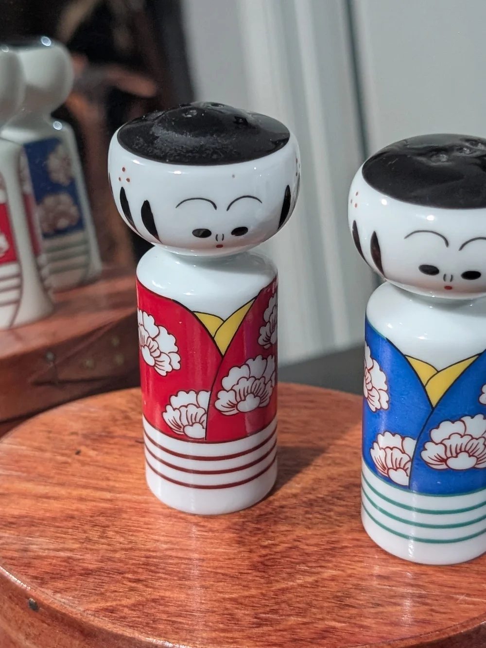 Vintage Kokeshi Doll Salt & Pepper Shakers